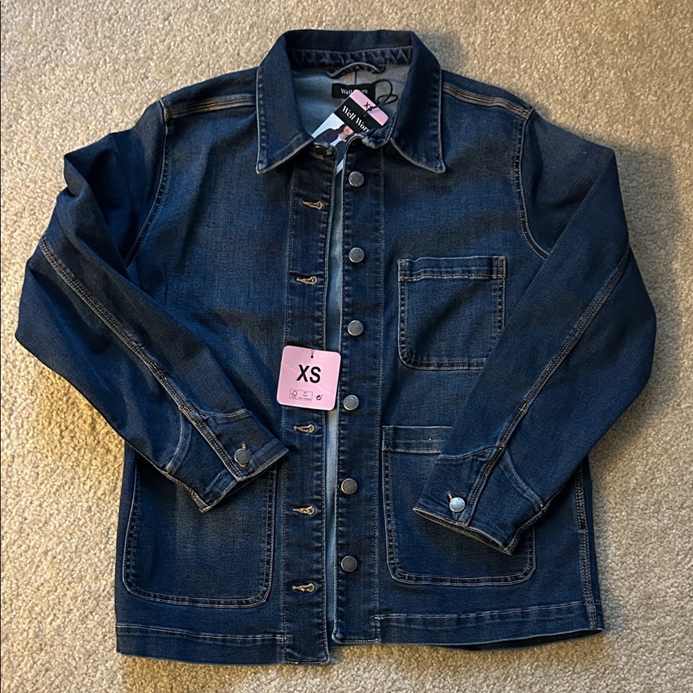 NWT Well Worn Dark Blue Jean Jacket XS